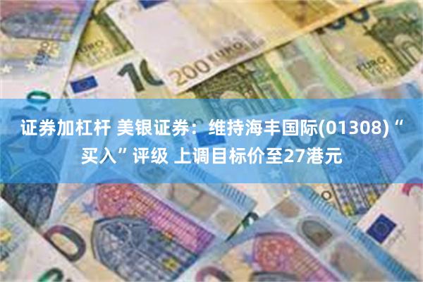 证券加杠杆 美银证券：维持海丰国际(01308)“买入”评级 上调目标价至27港元
